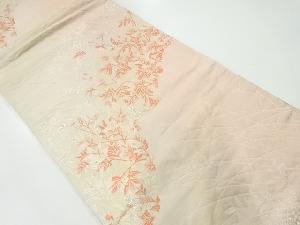 アンティーク　草葉に実模様織出し袋帯（材料）